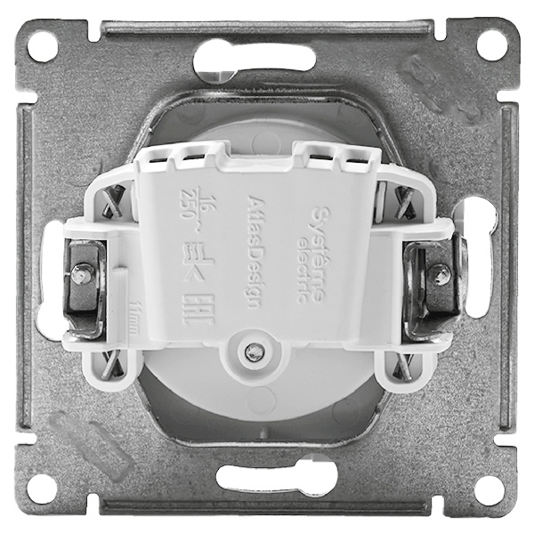 AtlasDesign белый розетка скрытая 1-мест IP20 