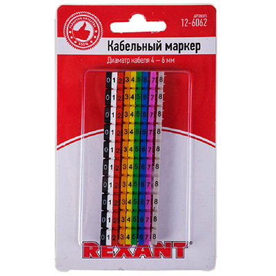 купить Маркер МКН4-6 "0-9" Rexant 100шт в Самаре Маркер МКН4-6 "0-9" Rexant 100шт