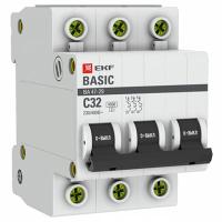 купить Автомат 3Р 32А C 4,5кА ВА47-29 EKF Basic в Самаре Автомат 3Р 32А C 4,5кА ВА47-29 EKF Basic