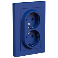 купить Атлас аквамарин розетка скрытая 2-мест заземление шторки IP20 в сборе в Самаре Атлас аквамарин розетка скрытая 2-мест заземление шторки IP20 в сборе