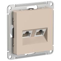 Атлас песочный розетка RJ45 скрытая 2-ая 