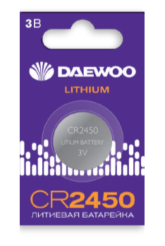 купить Батарейка дисковая CR2450 BL1 Daewoo  в Самаре Батарейка дисковая CR2450 BL1 Daewoo