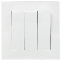 купить Валенсия белый выключатель 3кл скрытая 10А IP20  в Самаре Валенсия белый выключатель 3кл скрытая 10А IP20