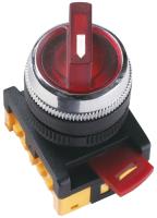 Переключатель АNС-22-2 2пол. красный с подсветкой IP40 IEK 