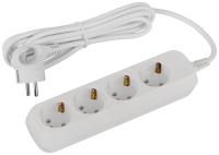 Удлинитель 4-мест 3м ПВС 3*1 белый ЭРА  Greenline