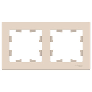 купить Атлас бежевый рамка 2-ая универсально  в Самаре Атлас бежевый рамка 2-ая универсально