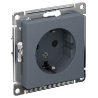 AtlasDesign грифель розетка скрытая 1-мест заземление шторки IP20 