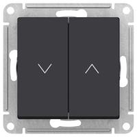 купить Атлас карбон выключатель 2кл скрытая 10А IP20  для жалюзи в Самаре Атлас карбон выключатель 2кл скрытая 10А IP20  для жалюзи