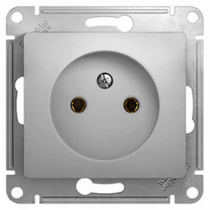 купить Глосса алюминий розетка скрытая 1-мест IP20  в Самаре Глосса алюминий розетка скрытая 1-мест IP20