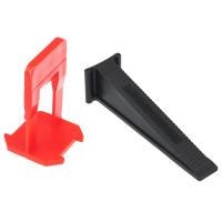 Набор для выравнивания плитки шов 1мм Rexant клипсы и клинья 40шт