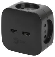 купить Разветвитель электрический ЭРА SP-4-USB-B на 4 розетки + 2xUSB 2400mA, без заземл 10А (черный)¶ в Самаре Разветвитель электрический ЭРА SP-4-USB-B на 4 розетки + 2xUSB 2400mA, без заземл 10А (черный)¶