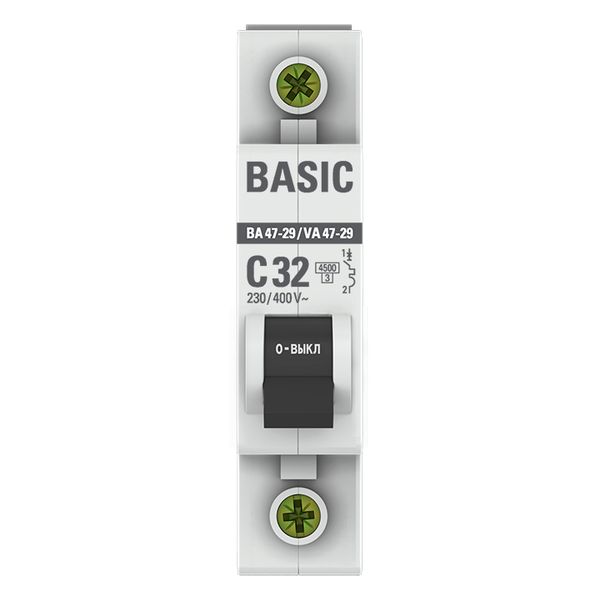 Автомат 1Р 32А C 4,5кА ВА47-29 EKF Basic 