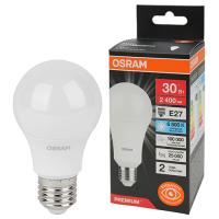 купить Лампа светодиодная 220В Е27 30Вт 6500К 2400лм стандарт A80 матовая Osram LED Value black в Самаре Лампа светодиодная 220В Е27 30Вт 6500К 2400лм стандарт A80 матовая Osram LED Value black