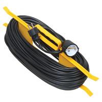 Удлинитель 1-мест 50м ПВС 3*1 черный рамка IP20 IEK