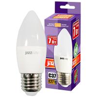 купить Лампа свд 220В E27 7Вт 3000К 560лм свеча C37 матовая Jazzway  в Самаре Лампа свд 220В E27 7Вт 3000К 560лм свеча C37 матовая Jazzway