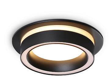 купить Светильник точечный GX53 круг черный встраиваемый Ambrella в Самаре Светильник точечный GX53 круг черный встраиваемый Ambrella