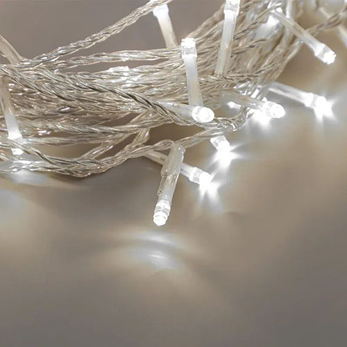 Гирлянда нить 20м белый 150свд IP44 прозрачный провод 