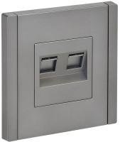 Фортепиано сталь механизм RJ45 2x8(8) скрытая 2-ая Cat5e