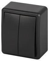 Эксперт антрацит выключатель 2кл открытый 10А IP20
