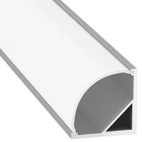 купить Профиль угловой овал 16*16*2000мм ViaSvet крепеж 4шт+заглушки 2шт в Самаре Профиль угловой овал 16*16*2000мм ViaSvet крепеж 4шт+заглушки 2шт