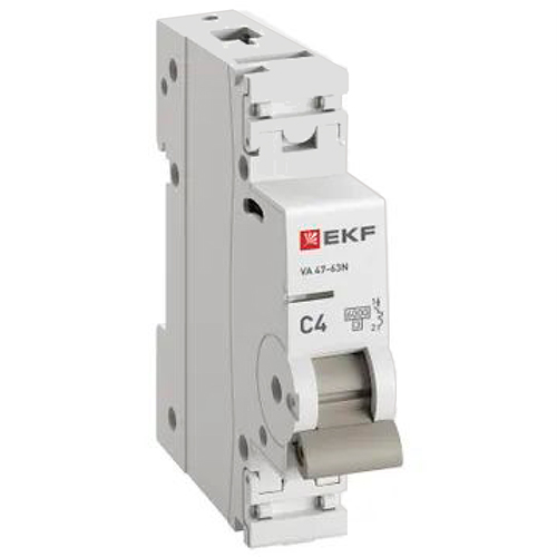 Автомат 1Р 4А C 6кА ВА47-63N EKF PROxima 