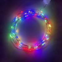 Гирлянда нить 10м мультицвет 100свд IP20 серебро провод статич.свечение