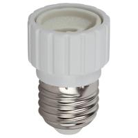 Патрон-переходник E27-GU10 пластик белый ЭРА 