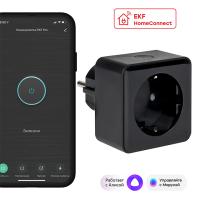 купить Умная розетка EKF Сonnect PRO Wi-Fi черная в Самаре Умная розетка EKF Сonnect PRO Wi-Fi черная