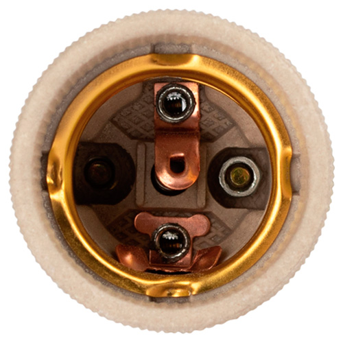 Патрон подвесной E27 керамика белый ЭРА с держателем