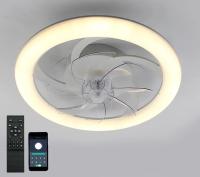 купить Светильник потолочный (люстра) с вентилятором свд 65Вт+18Вт 3000К-6500К белый, пульт, 6 скоростей в Самаре Светильник потолочный (люстра) с вентилятором свд 65Вт+18Вт 3000К-6500К белый, пульт, 6 скоростей