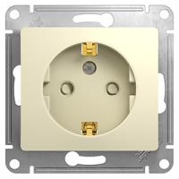 купить Глосса бежевый розетка скрытая 1-мест заземление шторки IP20  в Самаре Глосса бежевый розетка скрытая 1-мест заземление шторки IP20