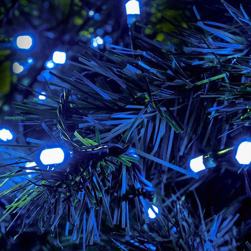 Гирлянда нить 5м синий 50свд с контроллером IP20 зеленый провод 8 режимов