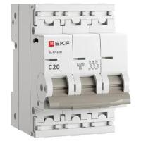 Автомат 3Р 20А C 4,5кА ВА47-63N EKF PROxima
