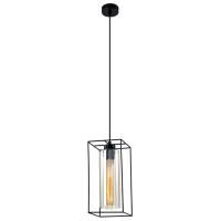 купить Светильник подвес 1*40Вт E27 черный/дымчатый цилиндр Лофт в Самаре Светильник подвес 1*40Вт E27 черный/дымчатый цилиндр Лофт