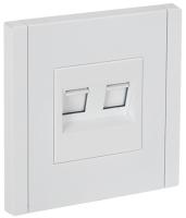 Фортепиано белый механизм RJ45 2x8(8) скрытая 2-ая кат.5е