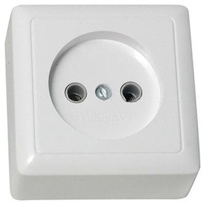 купить Хит белый розетка открытая 1-мест IP20  в Самаре Хит белый розетка открытая 1-мест IP20