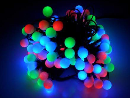 купить Гирлянда нить 7,5м мультицвет 50свд соединяемая IP20 черный провод шарики (до 3мод) в Самаре Гирлянда нить 7,5м мультицвет 50свд соединяемая IP20 черный провод шарики (до 3мод)