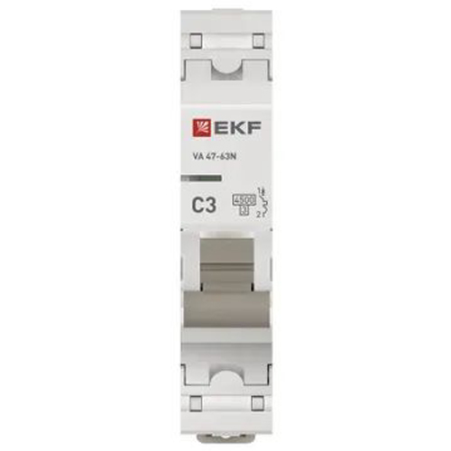 Автомат 1Р 3А C 4,5кА ВА47-63N EKF PROxima 