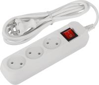 купить Удлинитель 3-мест 3м ПВС 2*0,75 белый выкл PlexUp   в Самаре Удлинитель 3-мест 3м ПВС 2*0,75 белый выкл PlexUp