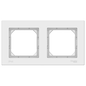 купить Атлас белый рамка 2-ая универсально IP44 в Самаре Атлас белый рамка 2-ая универсально IP44