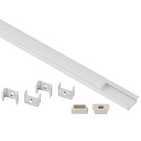 купить Профиль с экраном встраиваемый 22*6*2000мм ЭРА крепеж+заглушки в Самаре Профиль с экраном встраиваемый 22*6*2000мм ЭРА крепеж+заглушки