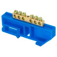 купить Шина нулевая 6*9 6групп DIN-изолятор синий на DIN-рейку EKF  в Самаре Шина нулевая 6*9 6групп DIN-изолятор синий на DIN-рейку EKF