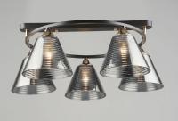 купить Светильник потолочный (люстра) 5*60Вт E27 шоколад/дымчатый  в Самаре Светильник потолочный (люстра) 5*60Вт E27 шоколад/дымчатый