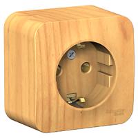 купить Бланка ясень розетка открытая 1-мест заземление IP20  в Самаре Бланка ясень розетка открытая 1-мест заземление IP20