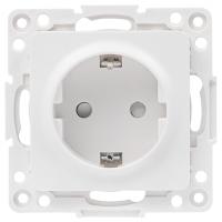 купить Стокгольм белый розетка скрытая 1-мест заземление шторки IP20 в Самаре Стокгольм белый розетка скрытая 1-мест заземление шторки IP20