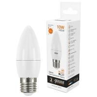 купить Лампа свеча свд Е27 10Вт 3000К 750лм С37 матовая Gauss  в Самаре Лампа свеча свд Е27 10Вт 3000К 750лм С37 матовая Gauss