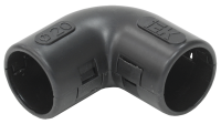 купить Поворот 90° 20мм IP40 разъемный черный пластик IEK  в Самаре Поворот 90° 20мм IP40 разъемный черный пластик IEK
