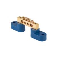 купить Шина нулевая 8*12 4групп 2 угловых изолятора синий винтовой по краям EKF  в Самаре Шина нулевая 8*12 4групп 2 угловых изолятора синий винтовой по краям EKF