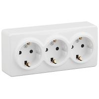 купить Эксперт белый розетка открытая 3-мест заземление шторки IP20  в Самаре Эксперт белый розетка открытая 3-мест заземление шторки IP20