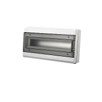 Бокс 18мод навесной серый черная прозрачная дверь IP65 PDB/W 30 Jazzway